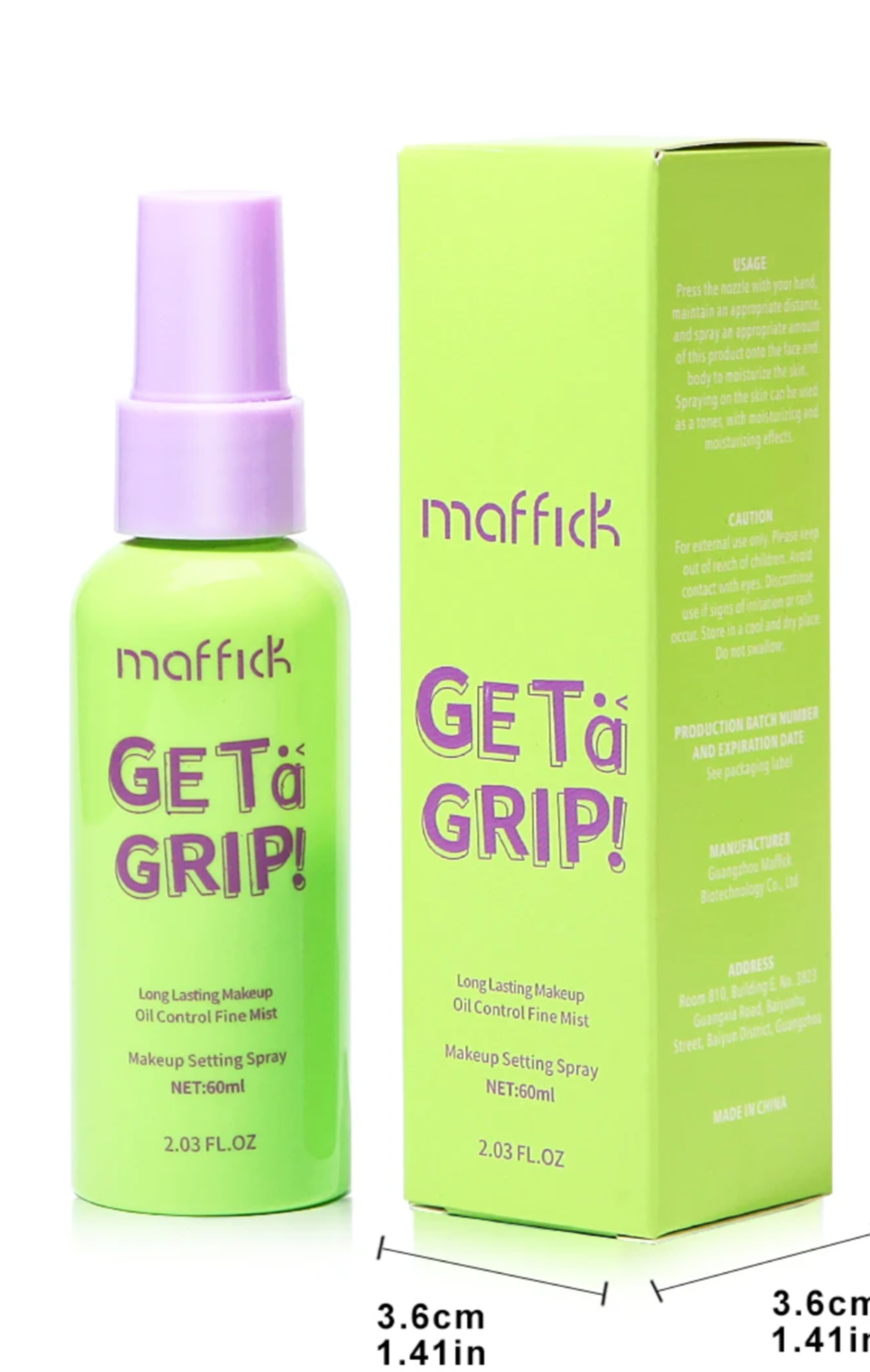 Maffick Get a grip makeup setting spray